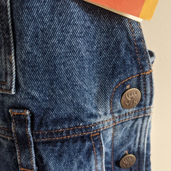Bnwt Lucy and yak dungarees Easton midwash blue denim 10r - Picture 7 of 11
